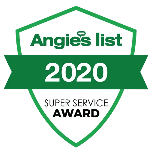 Angie's List 2020 Super Service Award badge.