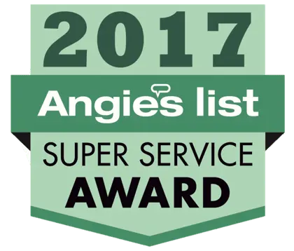 Angie's List 2017 Super Service Award badge.