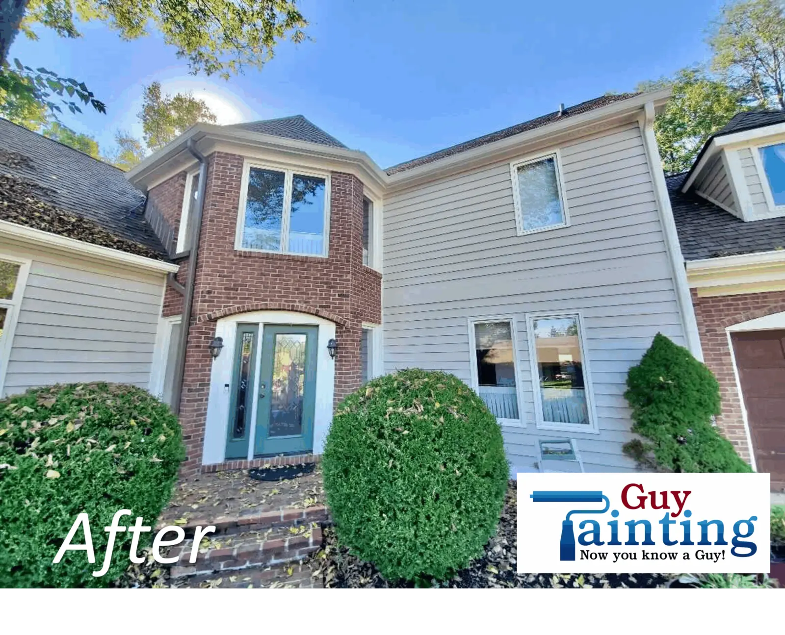 Geist home exterior painting natural color scheme after photo.