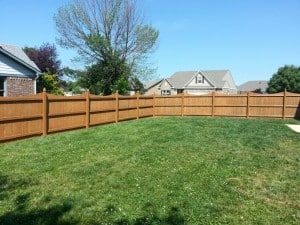 After Guy Painting Fence Staining