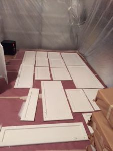 Preping for Cabinet Painting
