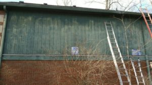 Repairing exterior wooden siding