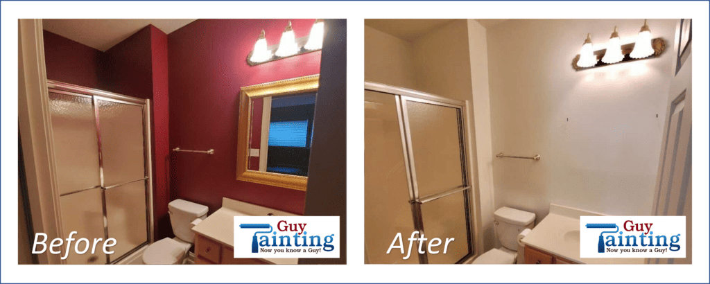 Repainting a bathroom in PPG 1006-1 Gypsum