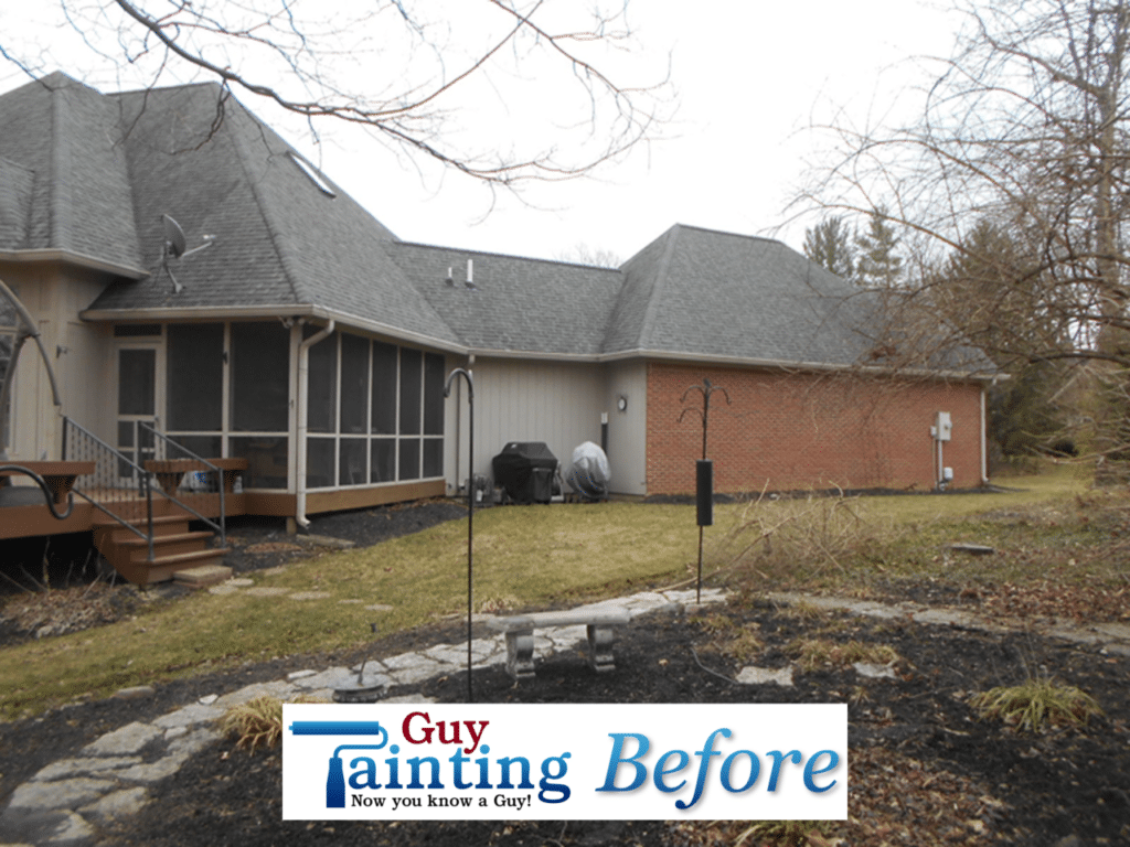 Geist Wood Rot Replacement and Painting Side Before Geist Wood Rot Replacement