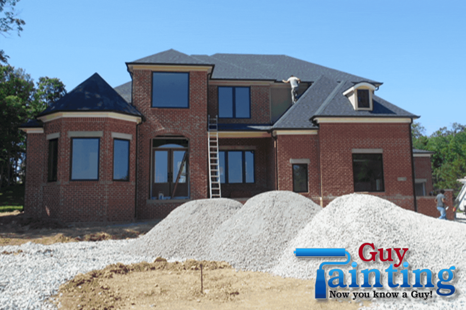 Copy of Painting Brick White New Construction Home Black Trim Fishers Geist Indianapolis Best Painters web