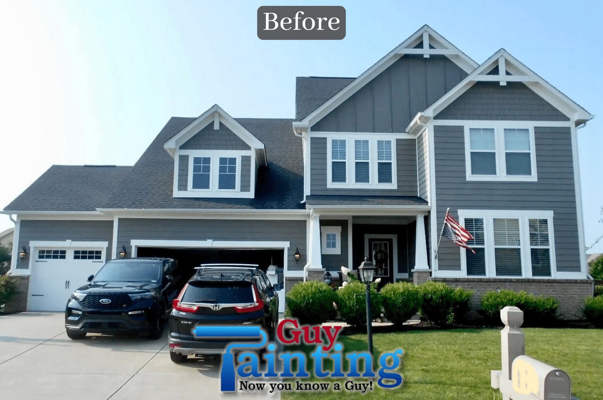 Exterior Painters Natural Choice with Keystone Gray trim in Fishers Carmel Indianapolis Geist (1)